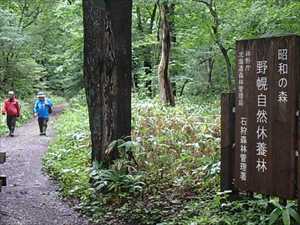野幌自然休養林入り口