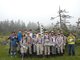 麓郷中学校のパトロール登山