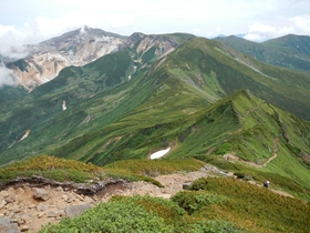 富良野岳山頂からの美しい眺望