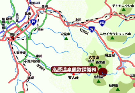 高原温泉風致探勝林位置図