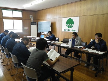 木質バイオマスプロジェクトチームの会議の写真