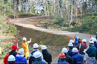 林業専用道技術者研修の現地実習