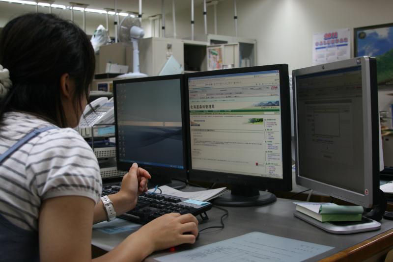 作業中