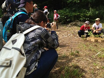 写真を撮ってい私