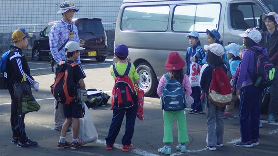 朝の集合風景。今日1日楽しみましょう!