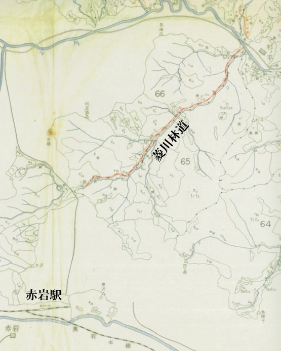 菱川林道位置図