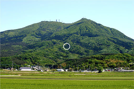 真壁町から望む筑波山