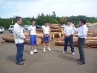 津山綜合木材市場へ特市の見学