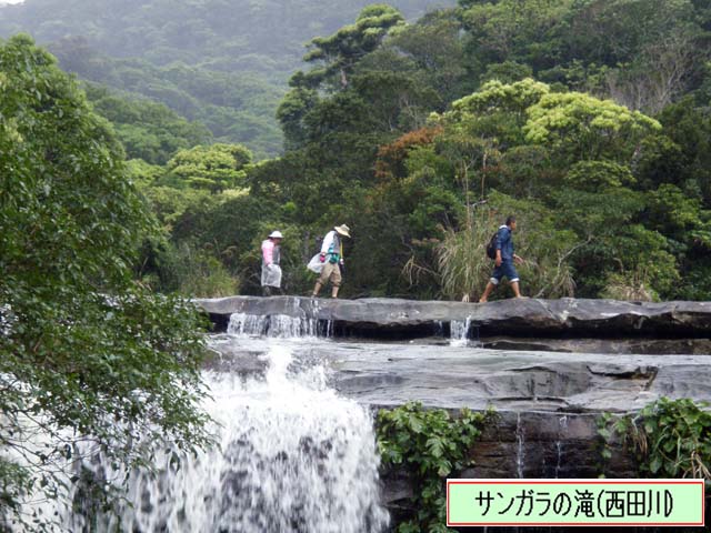 写真：サンガラの滝（西田川）