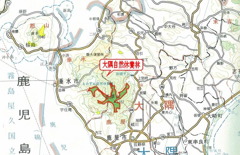 大隅自然休養林ー管内図面