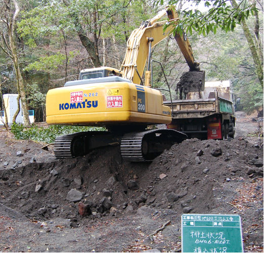 堆積土砂の除去状況