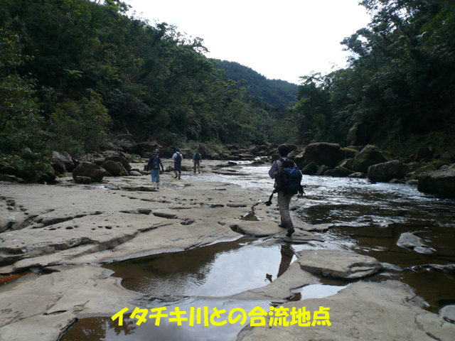 写真:イタチキ川との合流地点