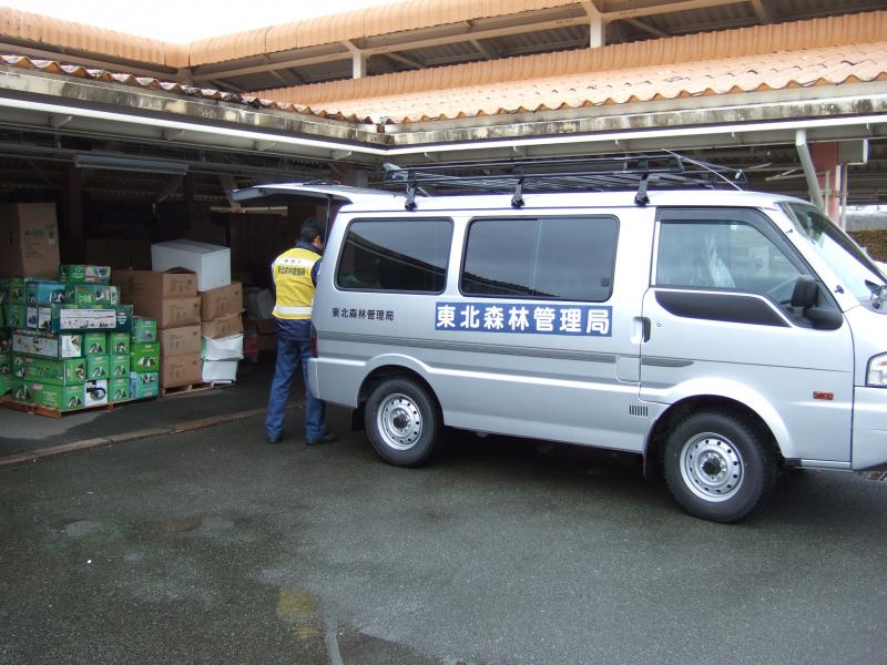 3月21日北海道局からの支援物資を岩手県盛岡市へ搬送