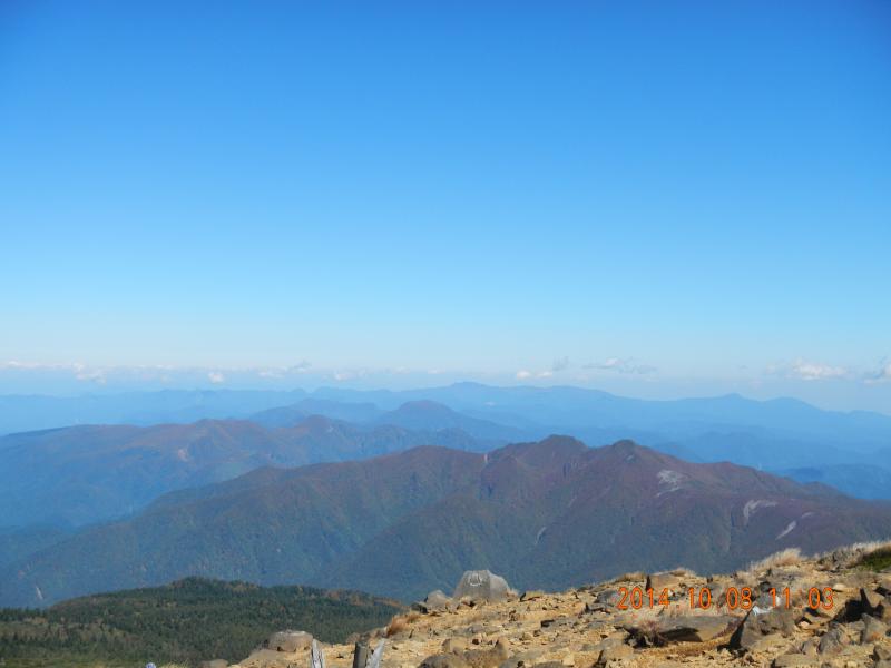 快晴の熊野岳からの眺望