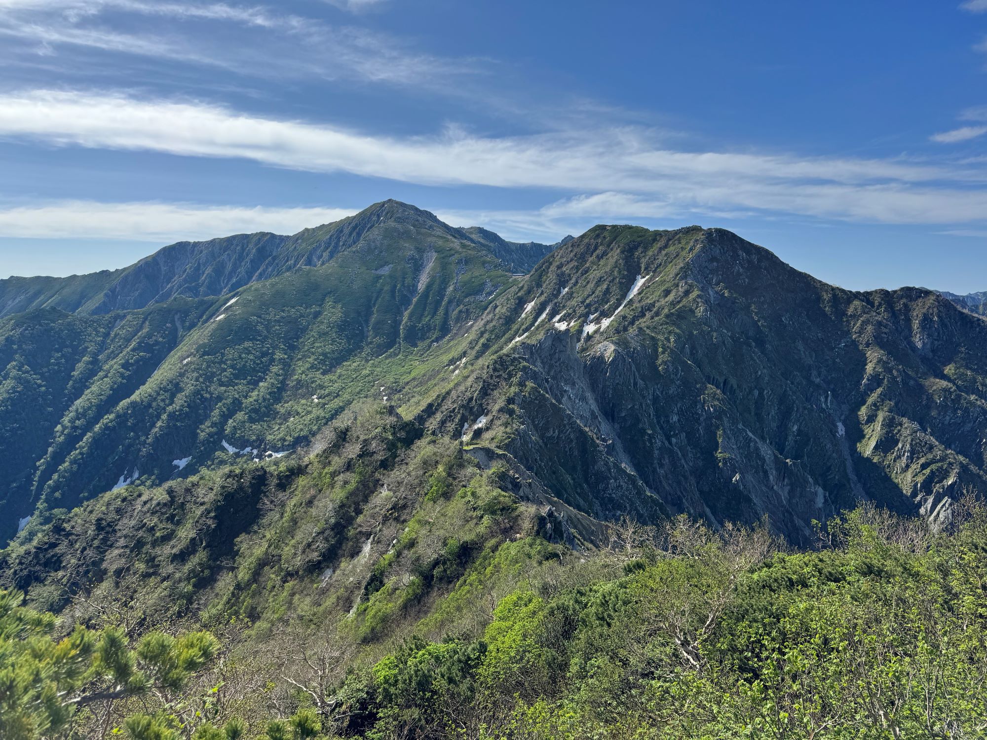 木曽前岳と木曽駒ケ岳