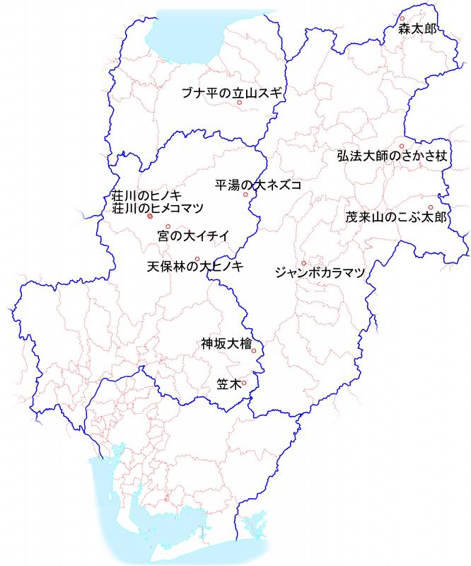 巨木位置図