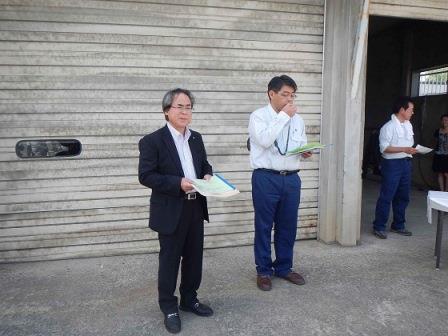 上川北部流域森林・林業活性化協議会 会長代理 名寄副市長（左側）の挨拶