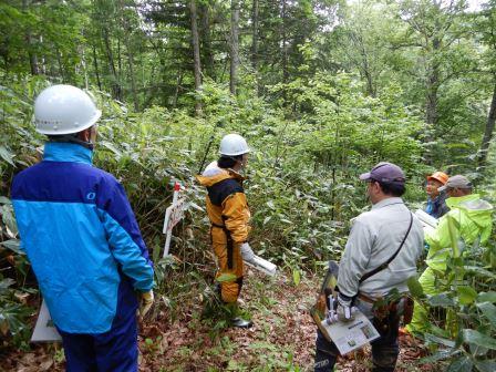 山嵜森林技術専門官による説明