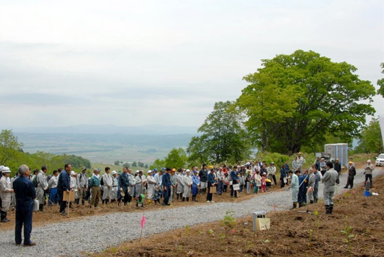 開会式：和寒町内の田園地帯が見渡せます