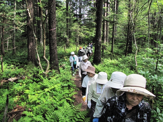 足寄町の老人クラブのメンバー