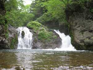 巨岩の滝