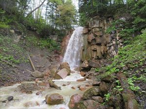 雌阿寒岳が源流の白水川