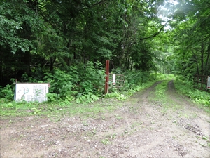 雨後滝山林道入り口