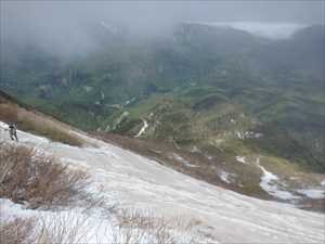 残雪の多い黒岳