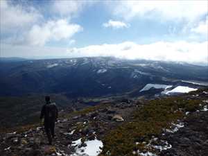 緑岳の山頂からの様子