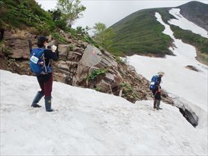 ガレ場手前の状況