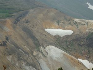 赤石川上流にて遠くにヒグマを目撃！（雲ノ平より撮影）