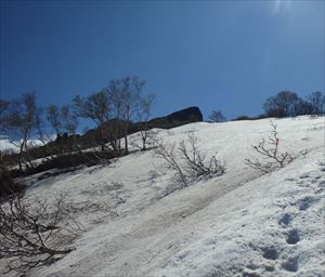 7合目から山頂までの歩道の様子