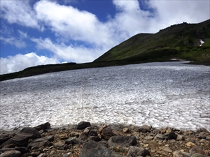 板垣新道の残雪