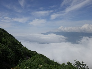 雲海とニセイカウシュッペ山