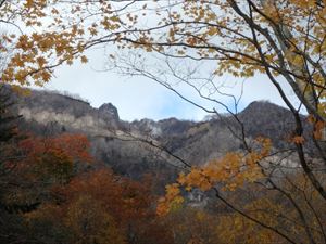 入山口付近から見た山頂