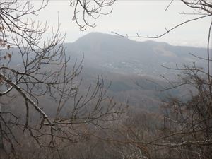 ６合目付近から見た藻岩山の様子