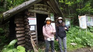 空沼岳木天蓼小屋で、これから登山をされる方にお会いしました。