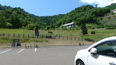 定山渓ダムの駐車スペース