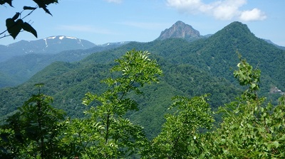 見晴台から見た（左から）余市岳、定山渓天狗岳、小天狗岳