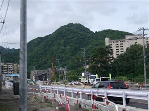 国道230号線の定山渓温泉街から見た全景