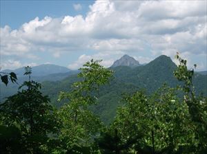 見晴台から見た（左から）余市岳、定山渓天狗岳、小天狗岳