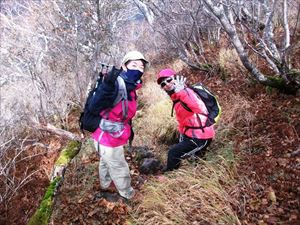 イチャンコッペ山で登山ルールに関するリーフレットをお渡しした方に再度お会いしました。