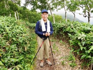 山頂手前でお会いした方