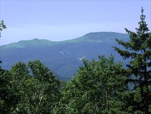 無意根山（右側）と中岳