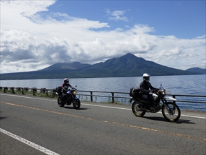 支笏湖からの景色