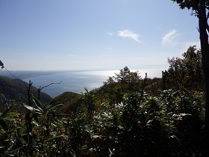 濃昼峠から見た厚田方面