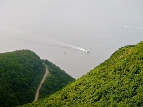 道道知床公園線・カムイワッカ林道が見えました