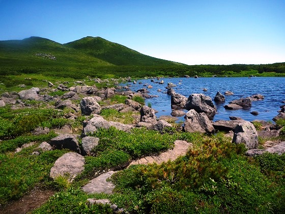 今回の目的地・二ツ池に到着です。写真は「地の池」の方です。