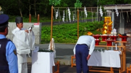 羅臼岳山開きの安全祈願祭