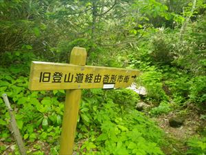 沓形コース旧登山道。